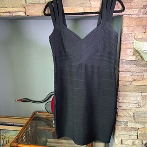 ALICE + OLIVIA L CUT OUT BANDAGE MINI DRESS WEDDING GUEST EVENING PARTY BLACK